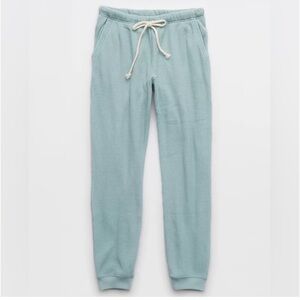 Aerie Waffle Knit Jogger Lounge Pants Mint Green Size Extra Small